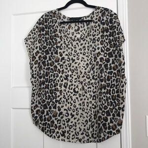 Larry Levine leopard print shirt